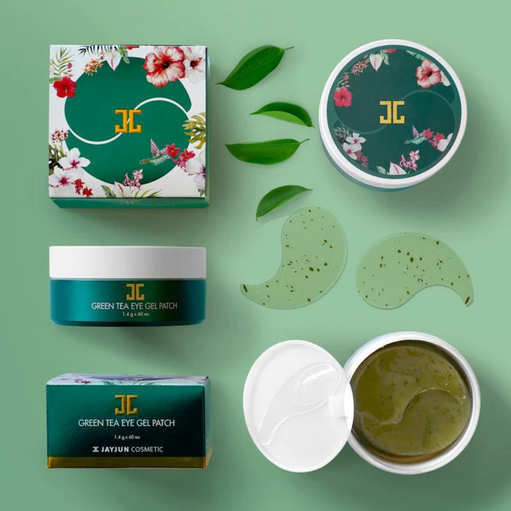 Green Tea Eye Gel Patch Jar  , 60 patchs - Wellnessmaroc