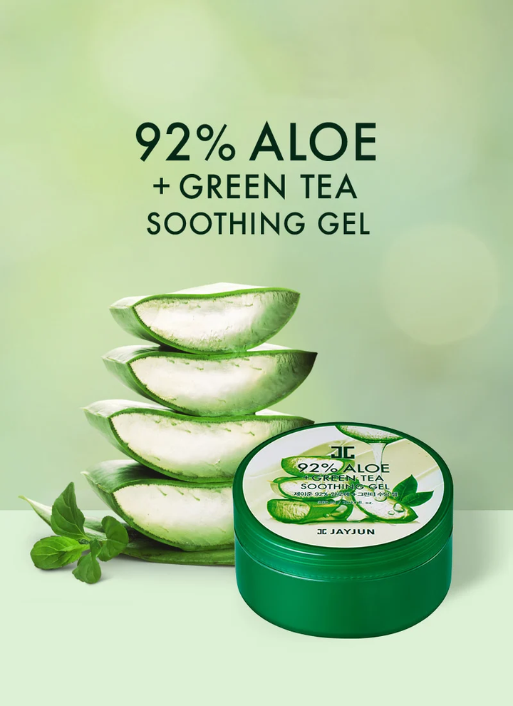 Jayjun 92% Aloe + Green Tea Soothing Gel JAYJUN Cheveux Ongles Peau Beauté Hydratation Hydratant Visage Peau Sensible Masque Visage Cheveux Secs Cheveux Abîmés Peau Sèche Peau Irritée Apaisement Soins Naturels Aloe Vera Ongles Cassants Gel D'aloe Vera Après-Soleil Cosmétiques Bio Beauté Bio