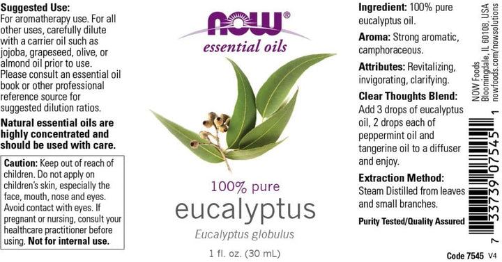 Now solutions Huile d'Eucalyptus Globulus - Wellnessmaroc
