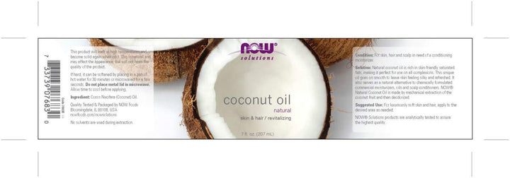 Now solutions Huile de noix de coco- Coconut Oil - Wellnessmaroc